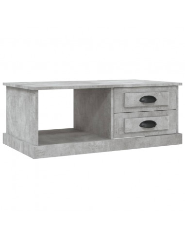 Tavolino Salotto Grigio Cemento 90x50x35 cm Legno Multistrato