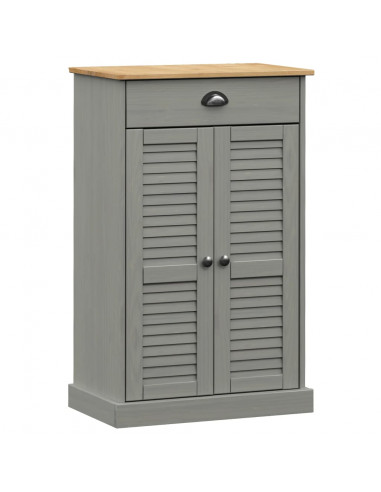Scarpiera VIGO 60x35x96 cm in Legno Massello di Pino Grigio