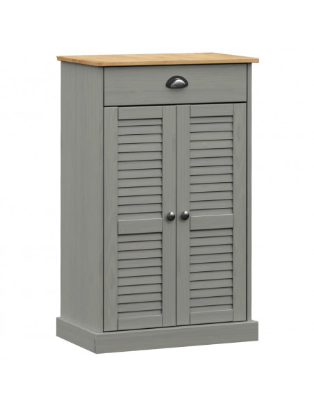 Scarpiera VIGO 60x35x96 cm in Legno Massello di Pino Grigio