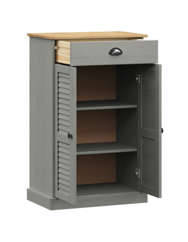 Scarpiera VIGO 60x35x96 cm in Legno Massello di Pino Grigio