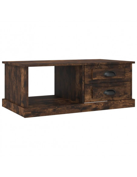 Tavolino da Salotto Rovere Fumo 90x50x35 cm Legno Multistrato