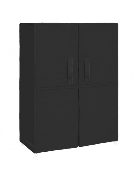 Scarpiera Nera 60x28x90 cm Tessuto