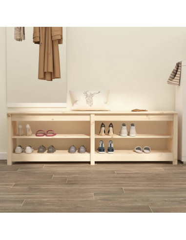 Scarpiera 160x36,5x50 cm in Legno Massello di Pino