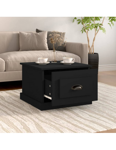 Tavolino da Salotto Nero 50x50x35 cm in Legno Multistrato