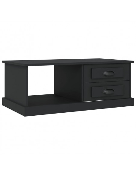 Tavolino da Salotto Nero 90x50x35 cm in Legno Multistrato