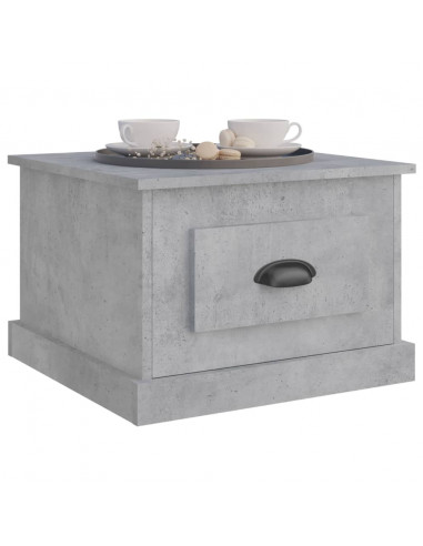 Tavolino da Salotto Grigio Cemento 50x50x35cm Legno Multistrato