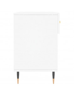 Panca Porta Scarpe Bianca 102x35x55 cm in Legno Multistrato 2