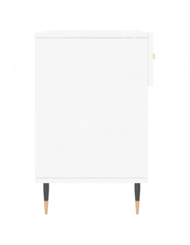 Panca Porta Scarpe Bianca 102x35x55 cm in Legno Multistrato