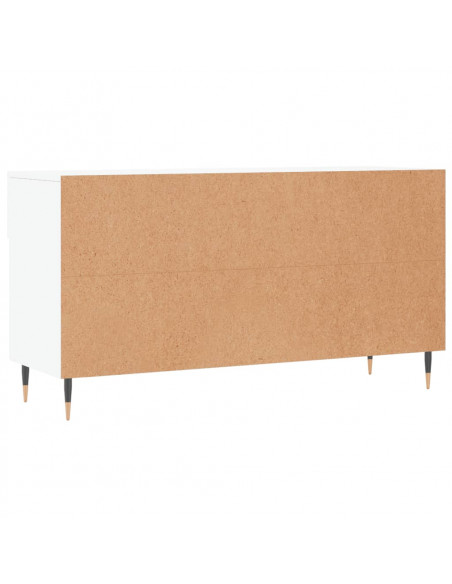 Panca Porta Scarpe Bianca 102x35x55 cm in Legno Multistrato