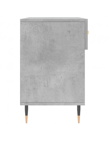 Panca Porta Scarpe Grigio Cemento 102x35x55cm Legno Multistrato