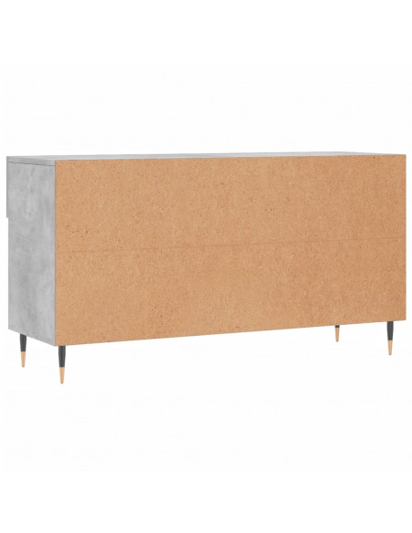 Panca Porta Scarpe Grigio Cemento 102x35x55cm Legno Multistrato