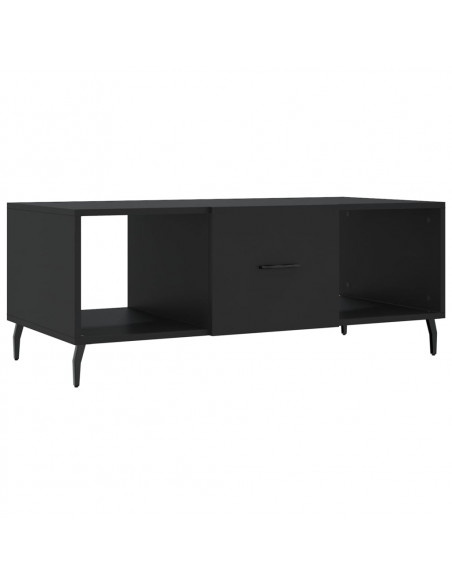 Tavolino da Salotto Nero 102x50x40 cm in Legno Multistrato