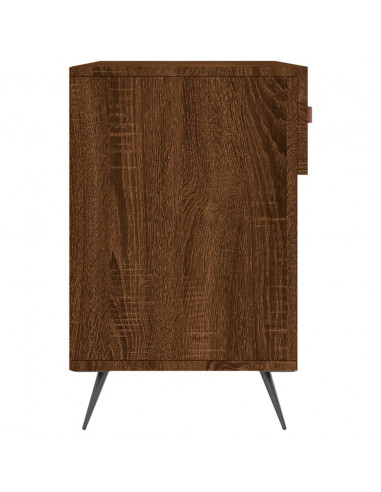 Panca Porta Scarpe Rovere Marrone 102x35x55cm Legno Multistrato