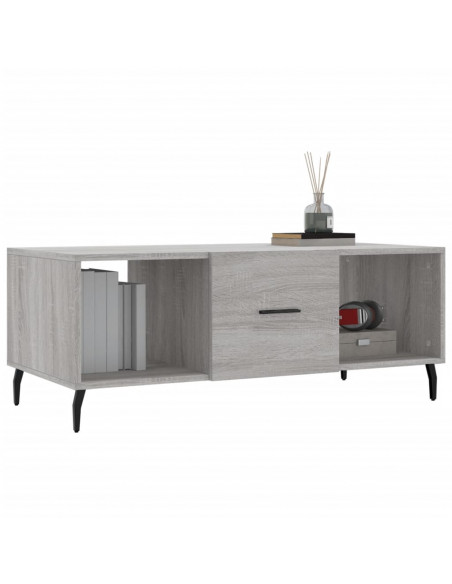 Tavolino da Salotto Grigio Sonoma 102x50x40cm Legno Multistrato