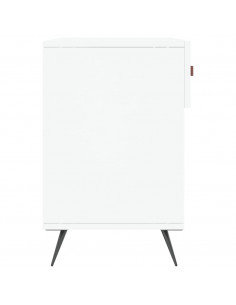 Panca Porta Scarpe Bianca 102x35x55 cm in Legno Multistrato 2