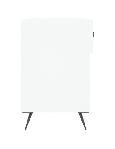 Panca Porta Scarpe Bianca 102x35x55 cm in Legno Multistrato