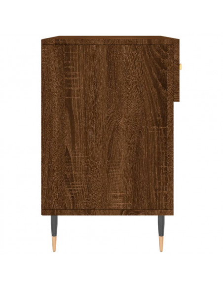 Panca Porta Scarpe Rovere Marrone 102x35x55cm Legno Multistrato