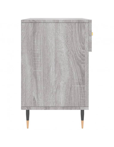 Panca Porta Scarpe Grigio Sonoma 102x35x55 cm Legno Multistrato