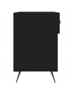 Panca Porta Scarpe Nera 102x35x55 cm in Legno Multistrato 2