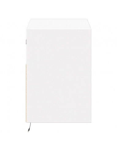 Mobile TV a Parete con Luci LED Bianco 80x31x45 cm