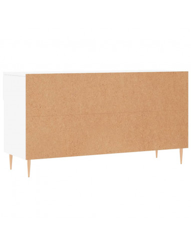 Panca Porta Scarpe Bianca 102x35x55 cm in Legno Multistrato