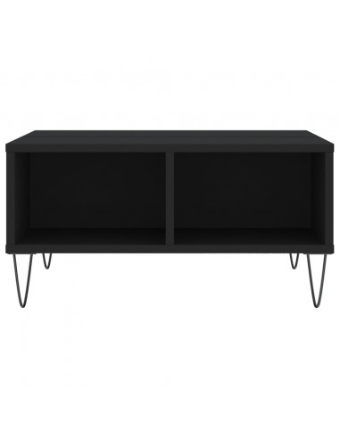Tavolino da Salotto Nero 60x60x30 cm in Legno Multistrato