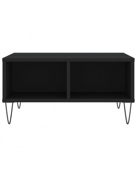 Tavolino da Salotto Nero 60x60x30 cm in Legno Multistrato