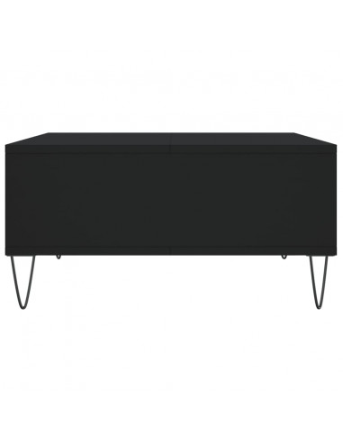 Tavolino da Salotto Nero 60x60x30 cm in Legno Multistrato