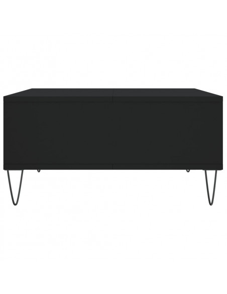 Tavolino da Salotto Nero 60x60x30 cm in Legno Multistrato