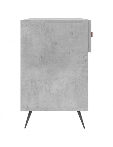 Panca Porta Scarpe Grigio Cemento 102x35x55cm Legno Multistrato
