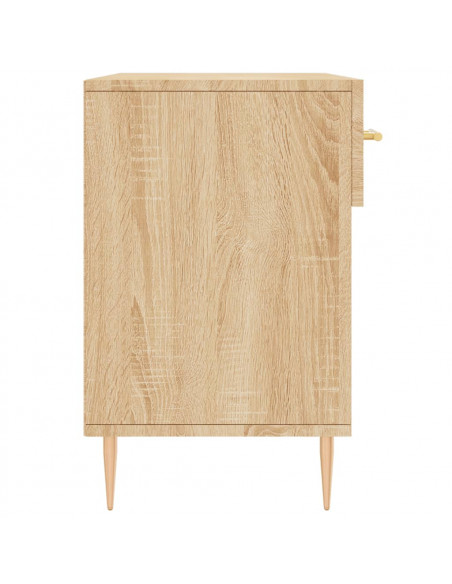 Panca Porta Scarpe Rovere Sonoma 102x35x55 cm Legno Multistrato