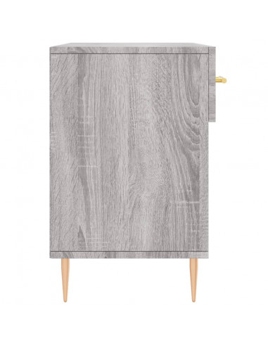 Panca Porta Scarpe Grigio Sonoma 102x35x55 cm Legno Multistrato