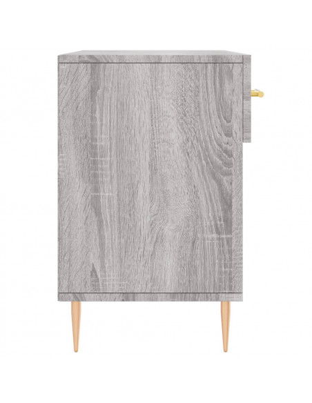 Panca Porta Scarpe Grigio Sonoma 102x35x55 cm Legno Multistrato