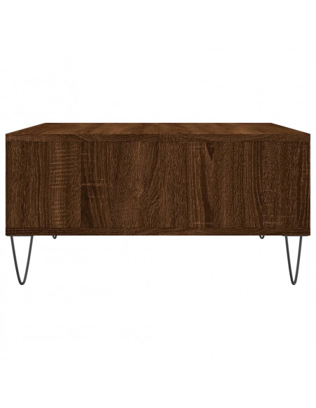 Tavolino da Salotto Rovere Marrone 60x60x30cm Legno Multistrato