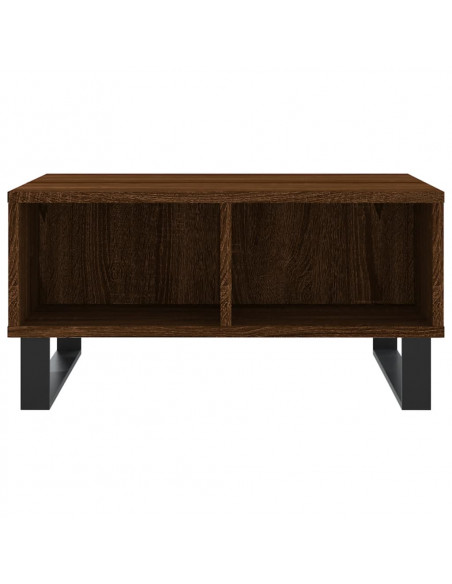 Tavolino da Salotto Rovere Marrone 60x60x30cm Legno Multistrato