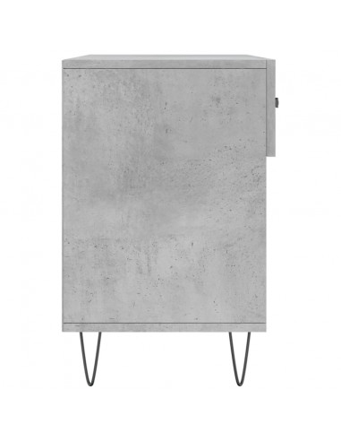 Panca Porta Scarpe Grigio Cemento 102x35x55cm Legno Multistrato