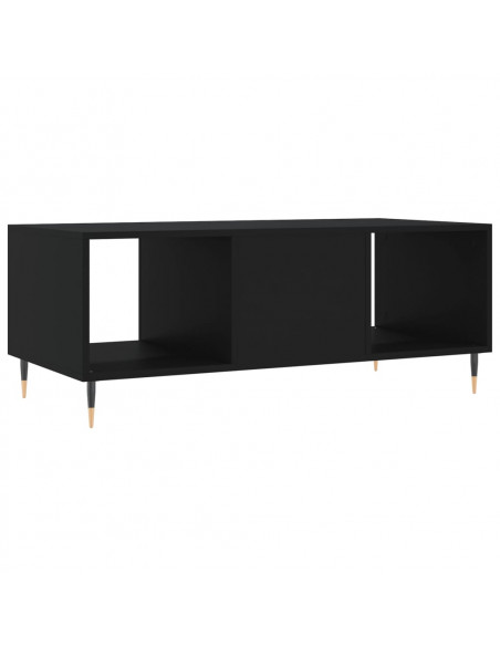 Tavolino da Salotto Nero 102x50x40 cm in Legno Multistrato