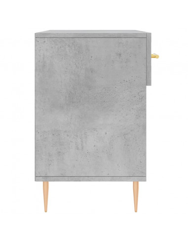 Panca Porta Scarpe Grigio Cemento 102x35x55cm Legno Multistrato