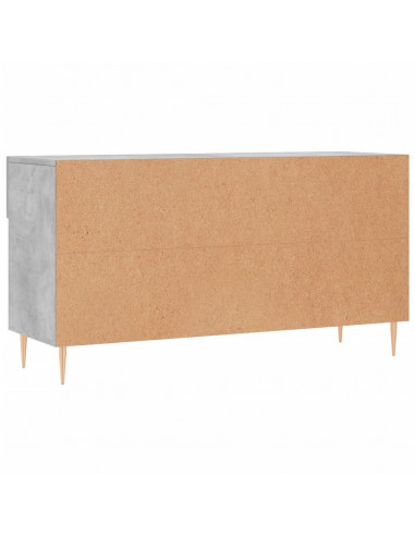 Panca Porta Scarpe Grigio Cemento 102x35x55cm Legno Multistrato