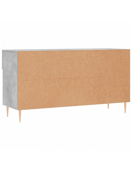 Panca Porta Scarpe Grigio Cemento 102x35x55cm Legno Multistrato