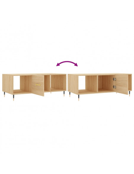 Tavolino da Salotto Rovere Sonoma 102x50x40cm Legno Multistrato
