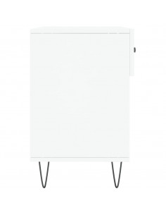 Panca Porta Scarpe Bianca 102x35x55 cm in Legno Multistrato 2