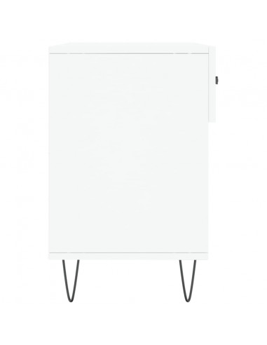 Panca Porta Scarpe Bianca 102x35x55 cm in Legno Multistrato