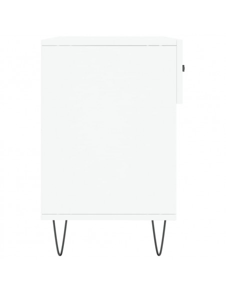 Panca Porta Scarpe Bianca 102x35x55 cm in Legno Multistrato
