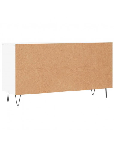 Panca Porta Scarpe Bianca 102x35x55 cm in Legno Multistrato