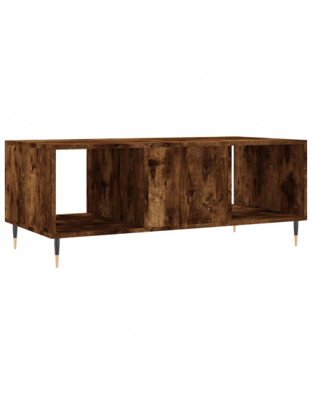 Tavolino da Salotto Rovere Fumo 102x50x40 cm Legno Multistrato
