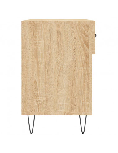 Panca Porta Scarpe Rovere Sonoma 102x35x55 cm Legno Multistrato