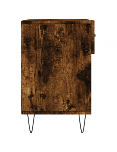 Panca Porta Scarpe Rovere Fumo 102x35x55 cm Legno Multistrato