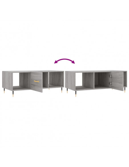 Tavolino da Salotto Grigio Sonoma 102x50x40cm Legno Multistrato