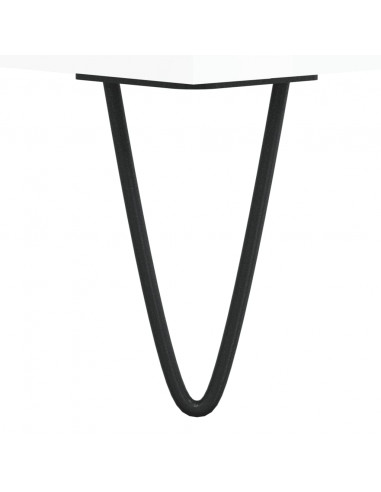 Panca Porta Scarpe Bianco Lucido 102x35x55 cm Legno Multistrato